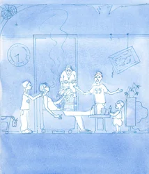 Det er Guds vilje, at vi opfylder vores pligter over for vores nærmeste familie, 2002 (w/c på papir)