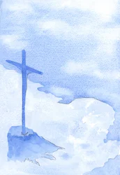 Mennesker i hver by og landsby skylder de nådegaver, der nu tilbydes dem, til Kristi fortjenester, som ofrer sit offer på vores alter, 2002 (w/c på papir)