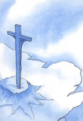 Mennesker i hver by og landsby skylder de nådegaver, der nu tilbydes dem, til Kristi fortjenester, som ofrer sit offer på vores alter, 2002 (w/c på papir)