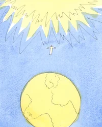 Mennesker over hele verden har brug for at høre de fantastiske nyheder om Jesus Kristus og hele frelsesplanen, 2004 (w/c på papir)