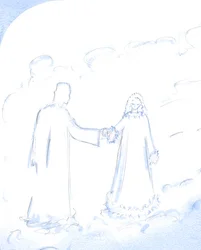 Sne, forklarede Kristus, er et godt symbol på den strålende renhed af hans ubesmittede mor, som han så elsker, 2002 (w/c på papir)