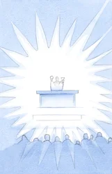 Jo tættere jeg er på Jesus, desto mere sandt er det, at hans ene offer er mit eget, 2000 (w/c på papir)