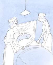 Unikke individer, uanset hvor svage de er, må aldrig behandles som gener eller blot som genstande for medlidenhed, 2004 (w/c på papir)