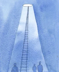Vi kan forestille os, at Himlen er som en stor fest, hvor alle er beslægtede, og hvor mennesker lever sammen i gensidig glæde, kærlighed og omsorg, i Guds nærhed; dog skødesløse eller lunkne Guds venner