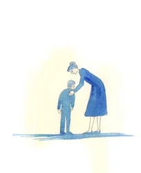 Da jeg havde angret min fejl, fortalte Kristus mig med glæde, at jeg var tilgivet; ja, at han havde tilgivet mig lige så hurtigt, som jeg plejede at tilgive mine egne børn, når en af dem havde begået en fejl, 2005 (akvarel på papir).