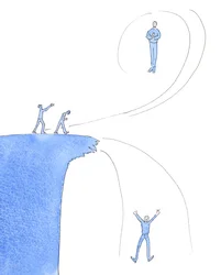 Når vi er døde, er det for sent at vende om til Gud, hvis vi er døde i dødssynd, 2005 (akvarel på papir)