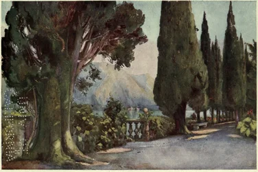 Cypress Avenue, Villa del Pizzo, Lago di Como, Illustration fra 