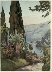 I Villa Arconatis have, Lago di Como, Illustration fra 
