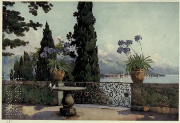 Pallanza fra Isola Bella, Lago Maggiore, Illustration fra 