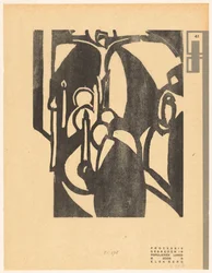 Procession (titel på objekt) Træskærernummer af Wendingen (serietitel)