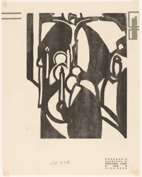 Procession (titel på objekt) Træskærernummer af Wendingen (serietitel)