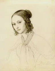 Portræt af Clara Wieck-Schumann 1819-1896, 1836.