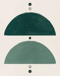 Grøn geometrisk balance