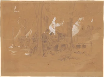 Camp Ellsworth, nær Alexandria - Fem Zouaves