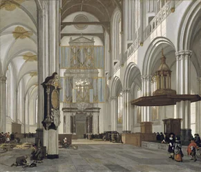 Interiør af den nye kirke, Amsterdam, 1657