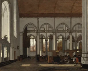 Interiør af Oude Kerk, Amsterdam