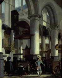 Interiør af Oude Kerk, Delft