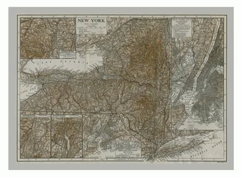 Kort over New York, omkring 1900-tallet.
