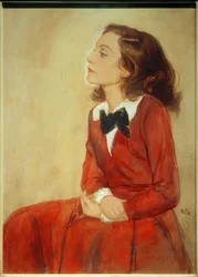 Elisabeth Bergner, portrættegning af E. Orlik