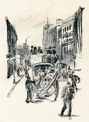 Fra en kalktegning af Emil Orlik, c1900