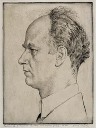 Portræt af Wilhelm Furtwaengler (1886-1954) - Orlik, Emil (1870-1932) - 1928 - Radering - 39x31,5 - Privat samling