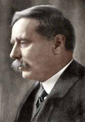 Herbert George Wells, britisk forfatter, 1914.