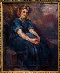 Portræt af Stephanie Van Parys siddende, ca. 1905 (Olie på lærred)