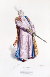 Komplet værk af Beaumarchais (1732-1799) af Edouard Fournier.Ed. Laplace, Sanchez et Cie, Paris 1876 9gravering)