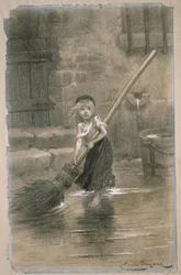 Cosette. Illustration fra Les Misérables af Victor Hugo, 1862