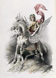 Poetisk kunst i kunstværker af Nicolas Boileau. Illustration E. Bayard. Paris 1873, Laplace Sanchez og Cie éditeurs (gravering)
