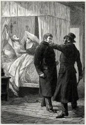 Victor Hugo "" Les Miserables"": Jean Valjean, der blev rig under navnet Monsieur Madeleine, har det godt omkring ham. Men hans fjende politiinspektør Javert mistænker hans identitet og ender med at arrestere ham, mens Fantine (Cosettes mor) dør. Val