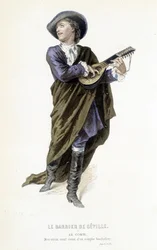 grev Almavira i "Barberen fra Sevilla" i "Complete works of Beaumarchais", red. Laplace Sanchez & cie, Paris