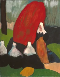 Bretonske kvinder med tang (olie på lærred)