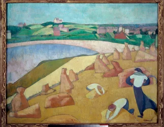 Høst ved havet, Saint Briac sur mer i 1891. Maleri af Emile Bernard (1868-1941)