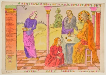 Sankt Martha og Maria foran Jesus Kristus