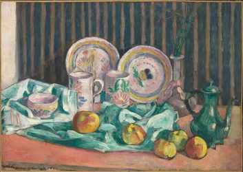Stilleben med æbler og frugtfade, ca. 1906