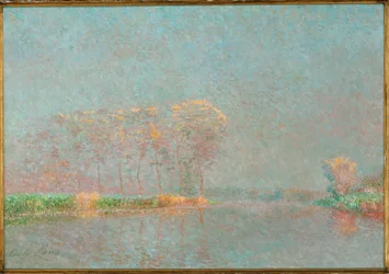 Tåge på floden Lys (maleri på lærred)