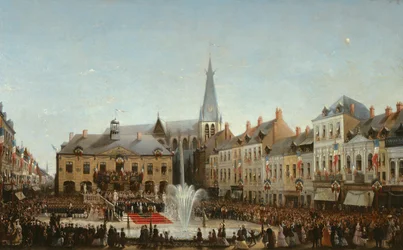 Ceremoni ved indvielsen af vandet fra Lys i Tourcoing i 1863, 1864