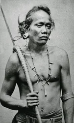 Vietnamesisk eller cambodjansk stammehøvding, ca.1870