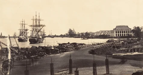 Udsigt over etableringen af ​​Imperial Messageries, 1866.