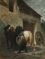 Blacksmiths, efter 1887 (olie på stof)
