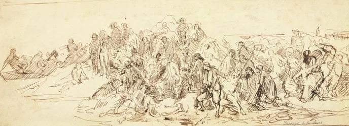Krydsning af Loire i oktober 1793 (blæk på papir)