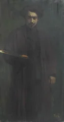 Selvportræt, Emilio Rizzi (olie på lærred)