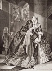 The Escape of Lord Nithsdale from the Tower, 1716, fra `Illustrationer af engelsk og skotsk historie