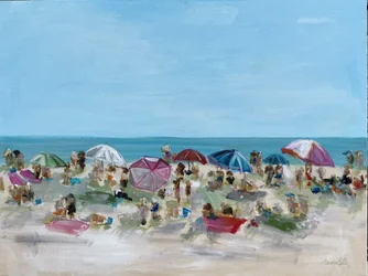 En farverig dag på stranden