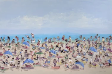 Overfyldt sommerstrand