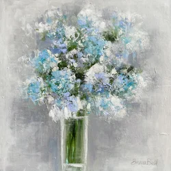 Bløde blå blomster