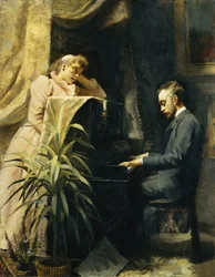 Ved klaveret, 1891