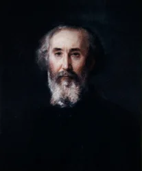 Selvportræt af kunstneren Emmanuel Lansyer, 1800-tallet