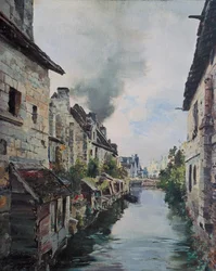 Beaulieu-kanalen, udsigt over broen på vejen fra Loches til Beaulieu. 1891 (olie på lærred)